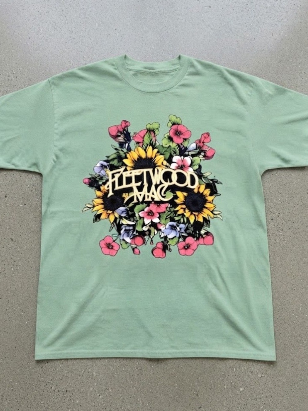 Fleetwood Mac Sunflowers Floral Graphic Gildan T-shirt